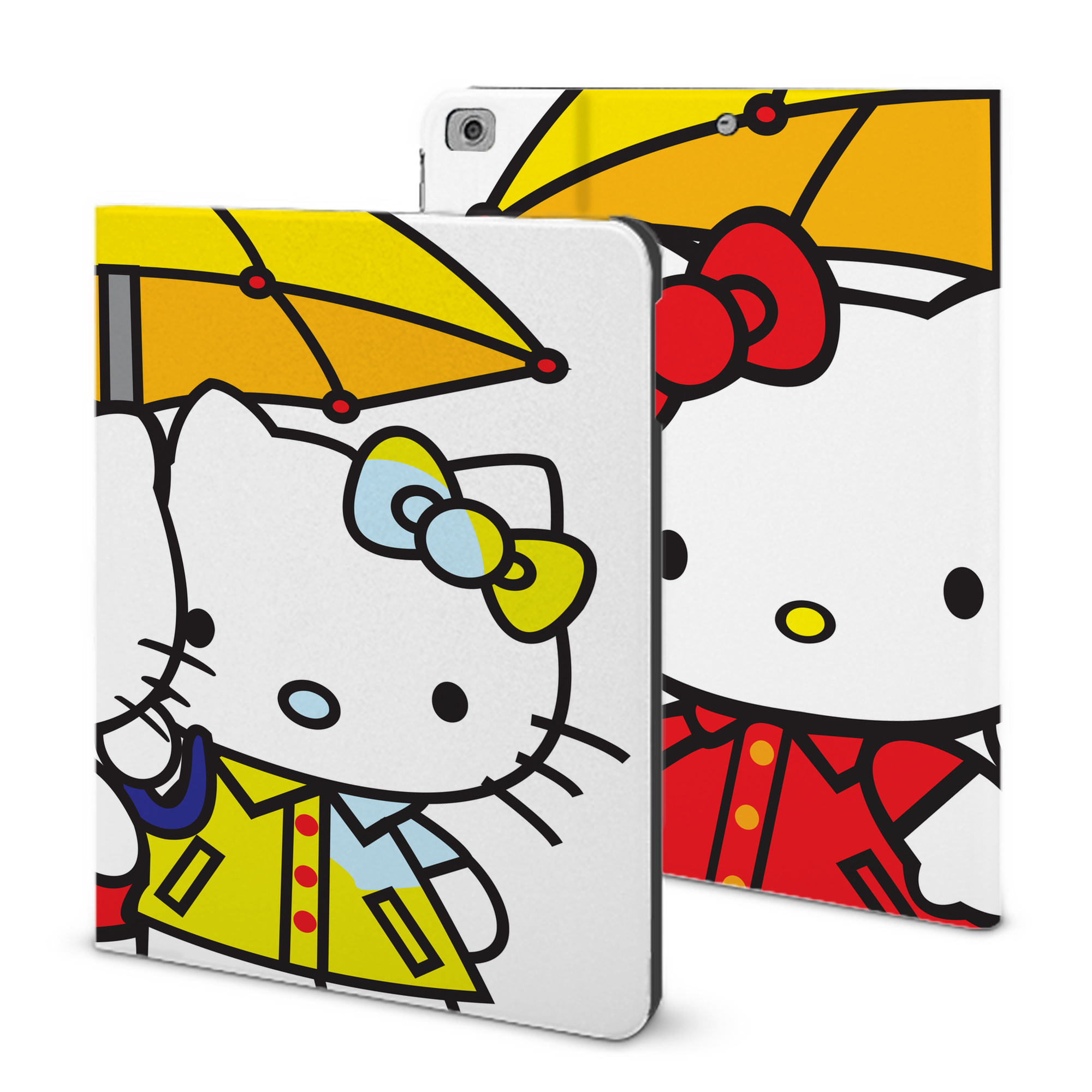 （画像用） Hello Kitty ハローキティ IPad ケース ブック型 PUレザー TPU 耐衝撃 軽量 薄型 ペン収納なし 全面保護 IPad 各モデル対応